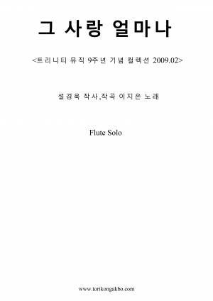 그 사랑 얼마나 - Flute Solo + Mr